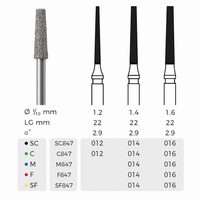 Diamond Dental Burs- Taper Flat End (ISO172)